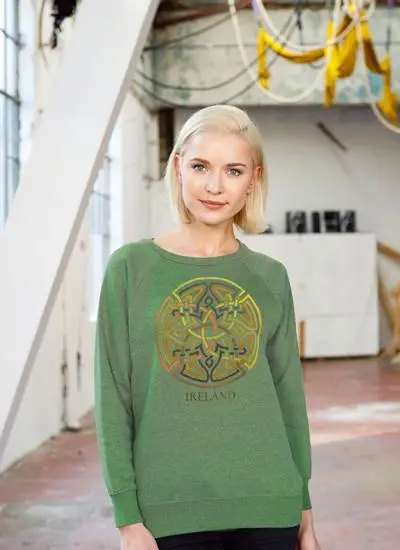 Unisex Ireland Celtic Knot Graphic Crew Neck Sweatshirt